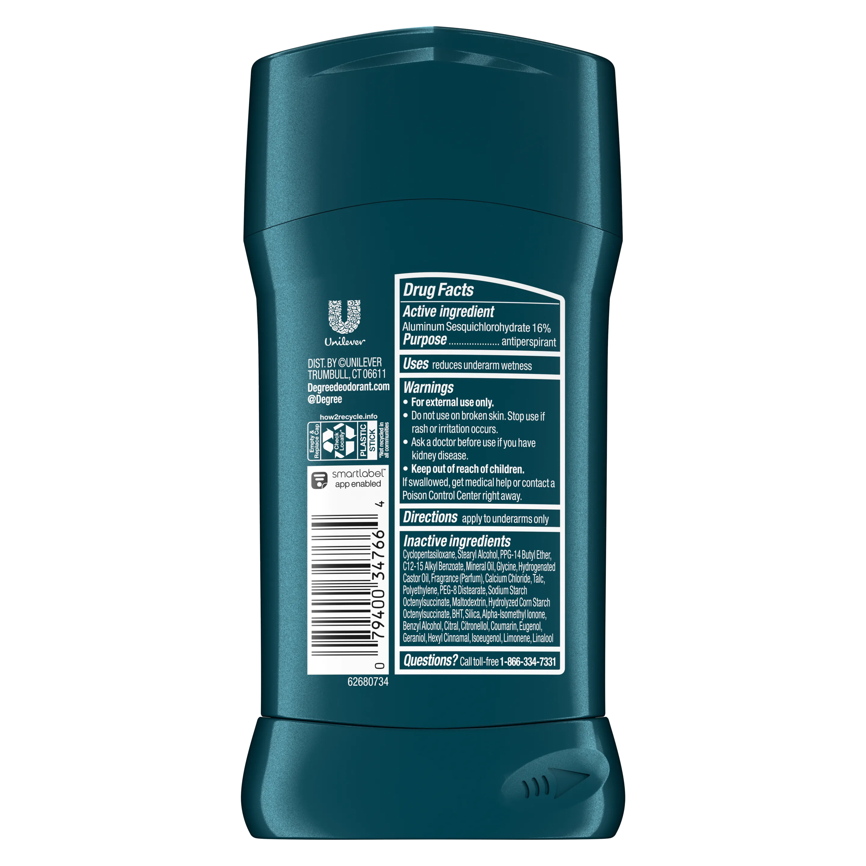 Degree Cool Rush Antiperspirant Deodorant Stick - 76g Degree