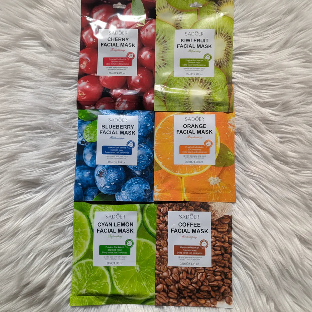 Sadoer Facial Fruit Mask Pack of 6 Sadoer