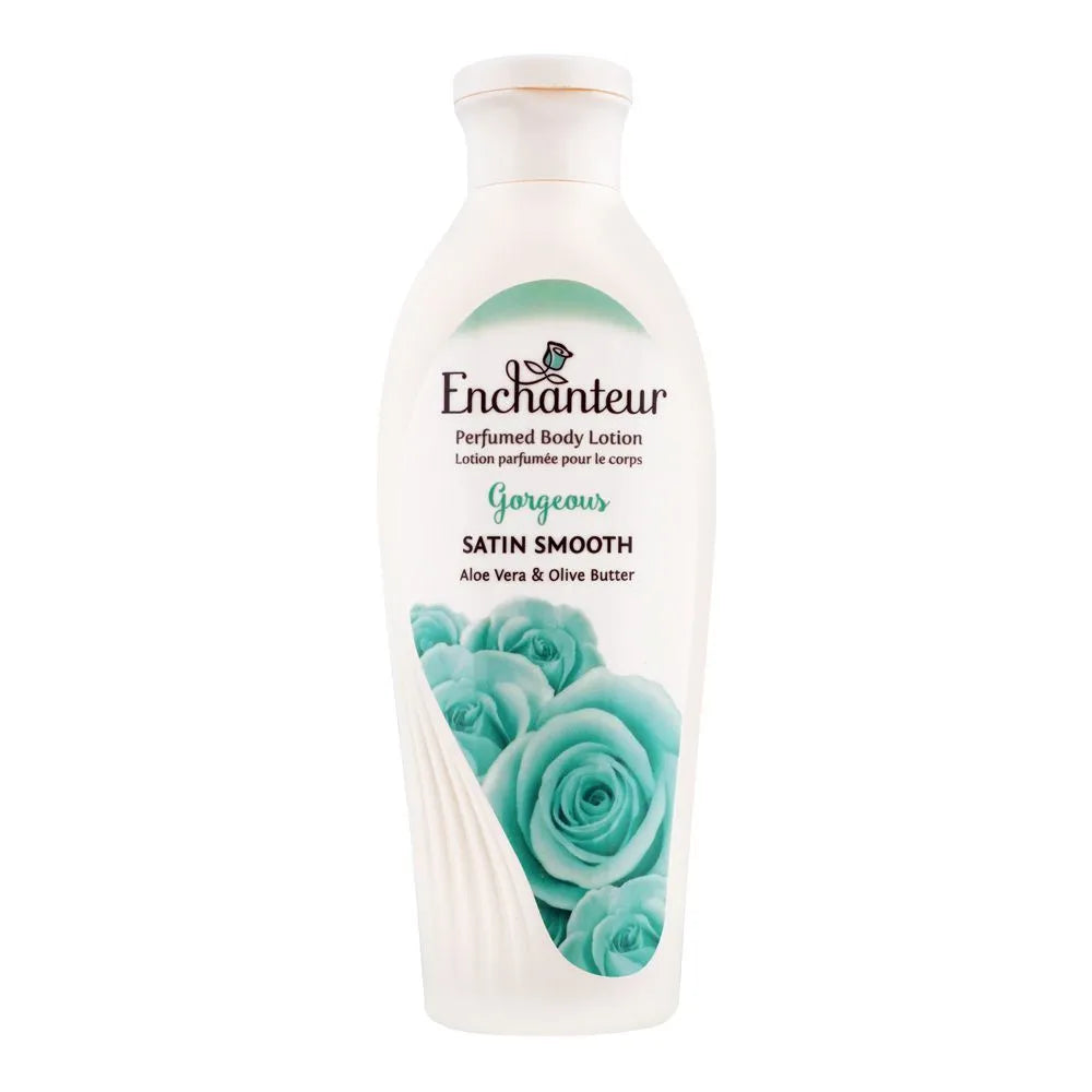 Enchanteur Gorgeous Moisture Silk Perfumed Body Lotion, Aloe Vera & Olive Butter - 250ml Enchanteur