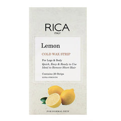 RICA Lemon Legs & Body Normal Skin Cold Wax Strip 20-Pack rica