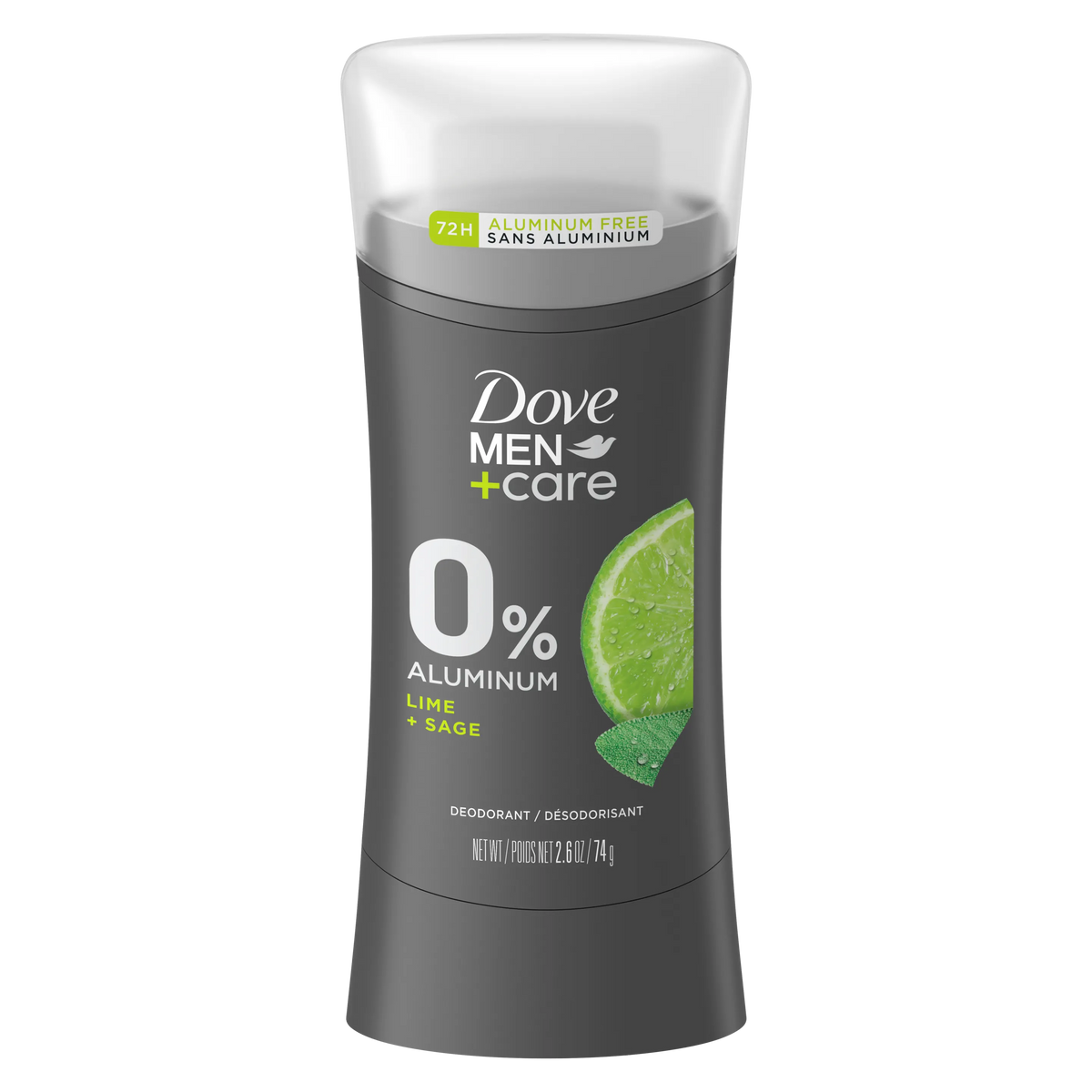Dove Men+Care Lime + Sage 0% Aluminum 48h Deodorant Stick - 74g Dove