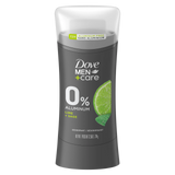 Dove Men+Care Lime + Sage 0% Aluminum 48h Deodorant Stick - 74g