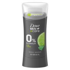 Dove Men+Care Lime + Sage 0% Aluminum 48h Deodorant Stick - 74g Dove