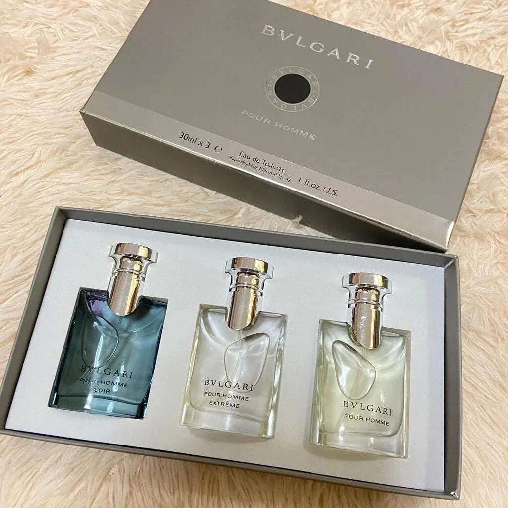 Bvlgari Pour Homme Gift Set for Him (3Pcs Set) - Dubai - 100% BVLGARI