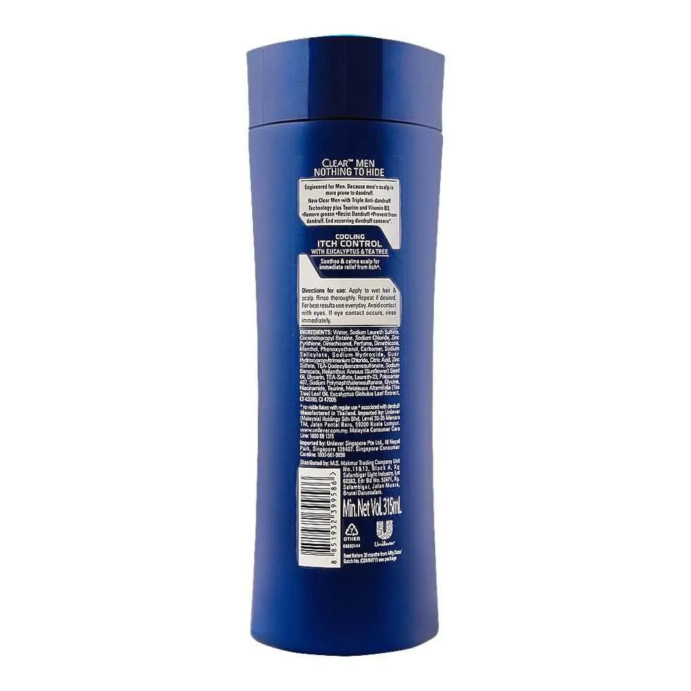 Clear Men Anti-Dandruff Cooling Itch Control Shampoo, 315ml Clear