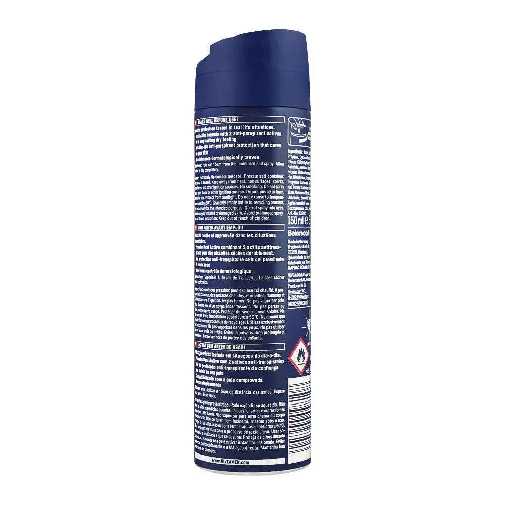 Nivea Men 48H Dry Impact Quick Dry Anti-Perspirant Deodorant Body Spray - 150ml Nivea