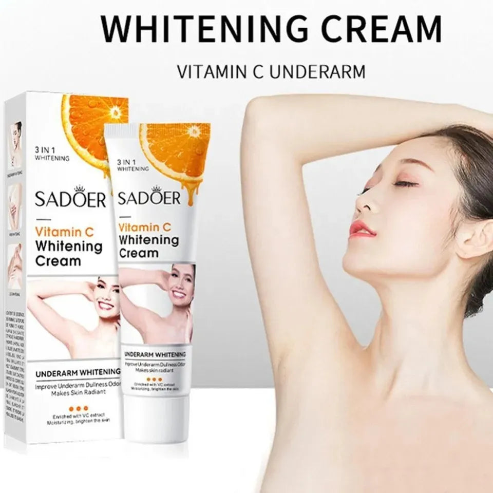 SADOER 3 IN 1 Vitamin C Underarm & Private Parts Whitening Cream Sadoer
