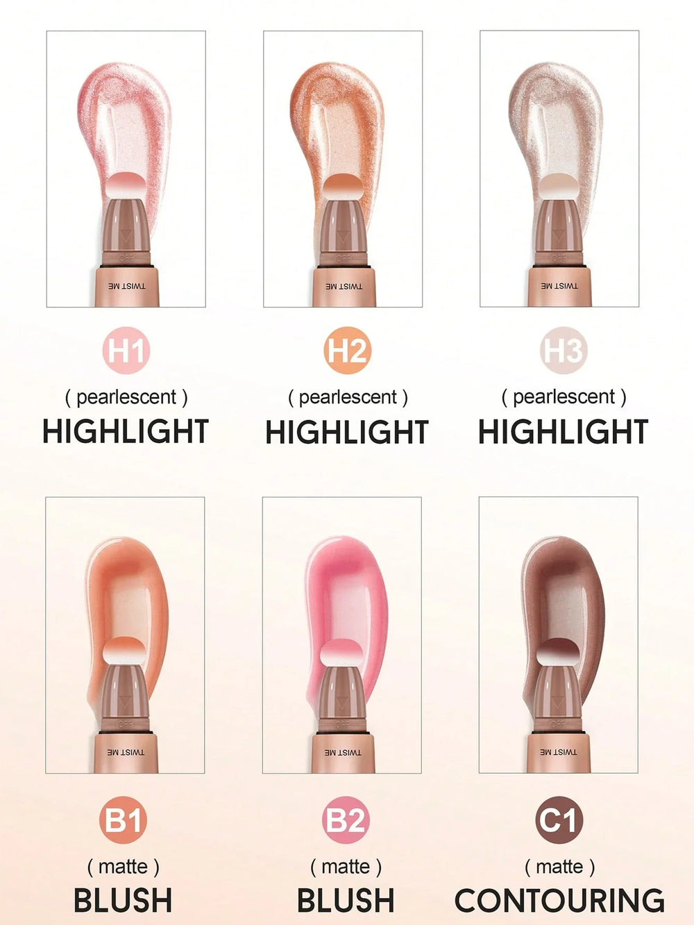 Handaiyan Puff Tube Blush & Highlighter Each Handaiyan