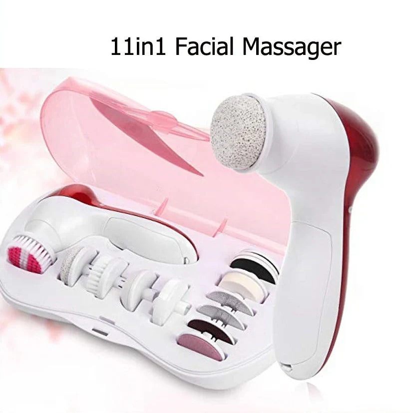 11 in 1 Face Deep Cleanser Callus Remover & Massager Set Cosmia.pk