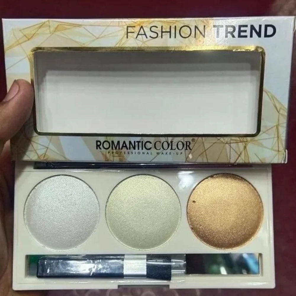 3 in 1 Fashion Trend-Blusher and Highlighter Makeup Kit Romantic Color