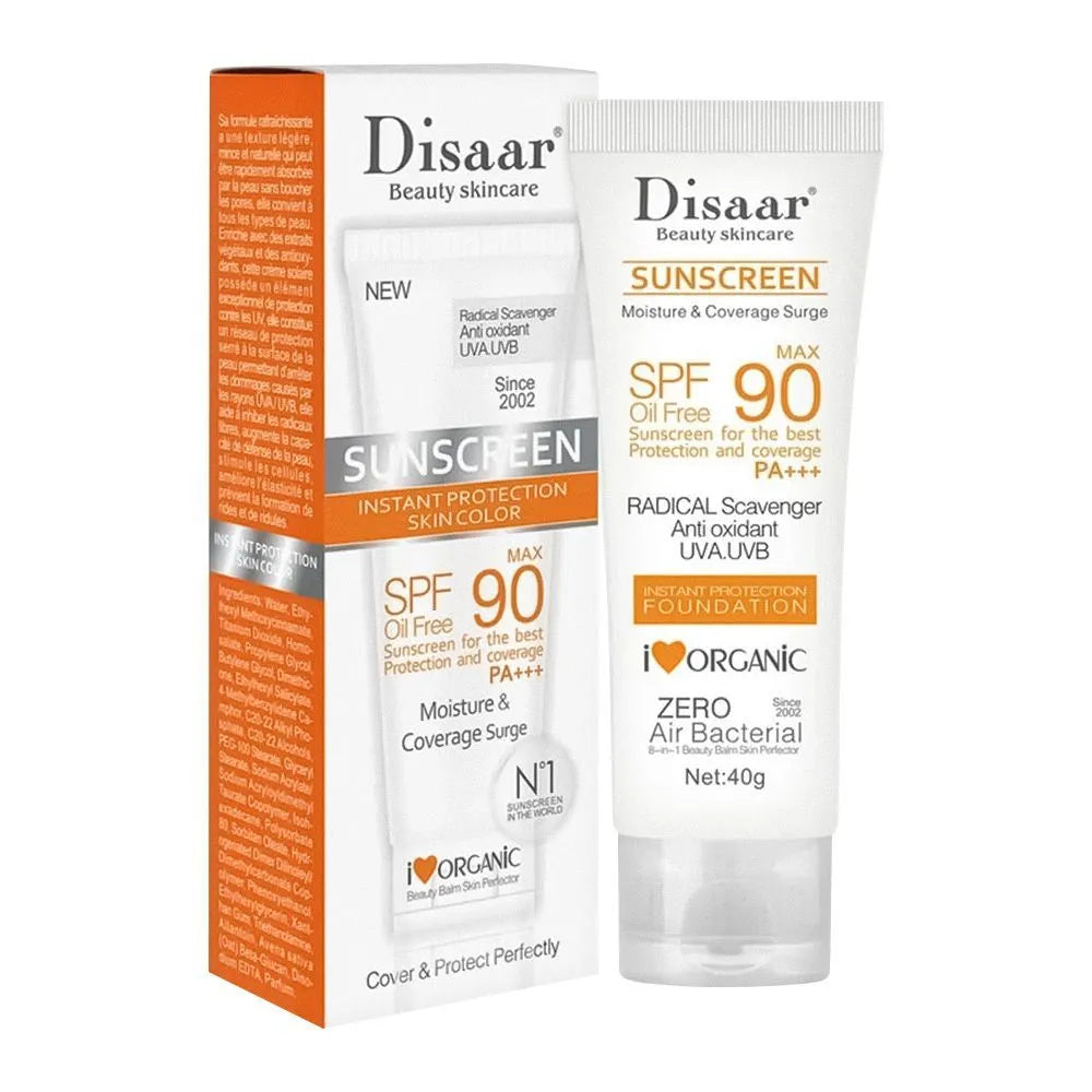 Disaar Instant UVA/UVB Protection Sunscreen SPF 90 PA+++ – 40 g Disaar