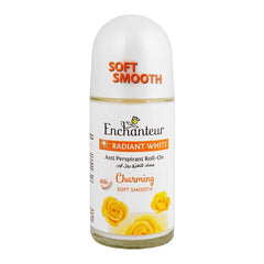 Enchanteur Radiant White Soft Smooth Charming Roll-On For Women, 48 Hours Lasting, Anti-Perspirant- 50ml Enchanteur