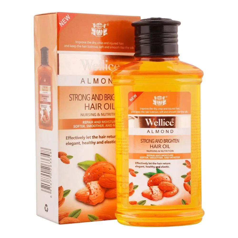 Wellice Strong & Brighten Almond Hair Oil (150ml) Wellice