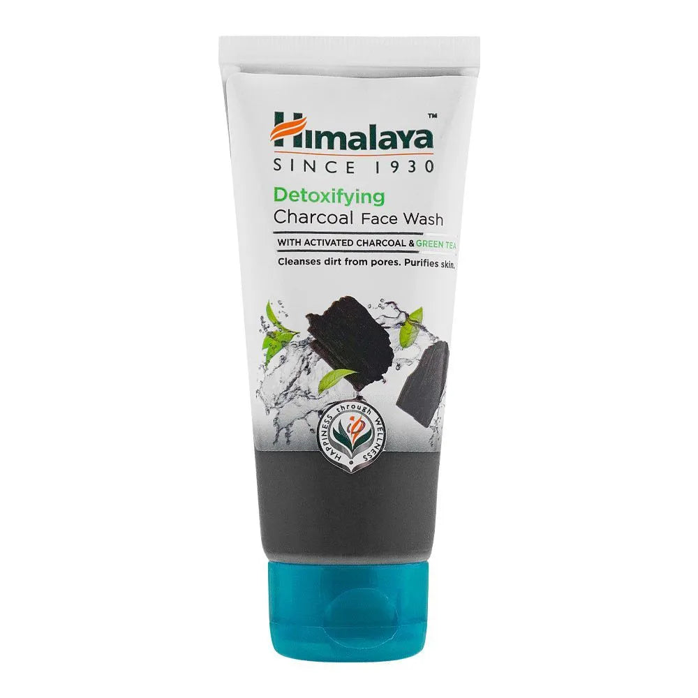 Himalaya Detoxifying Charcoal & Green Tea Face Wash, Cleanses Pores & Purifies Skin Himalaya