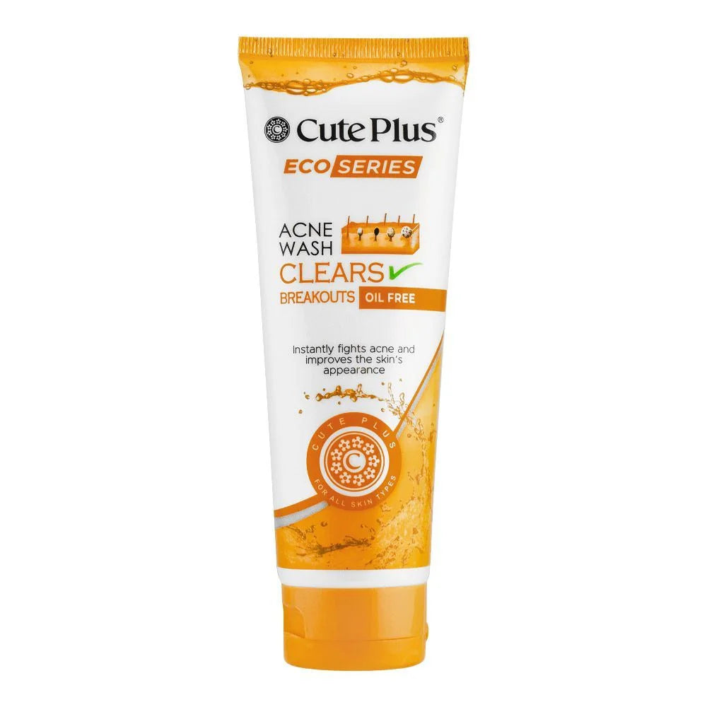 Cute Plus Eco Series Facial Foam Acne Clear Oil Free Face Wash - 100ml Cute Plus