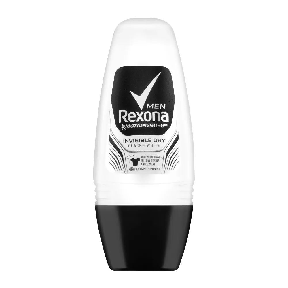 Rexona Men Invisible Dry Black + White 48H Anti-Perspirant Roll On Rexona
