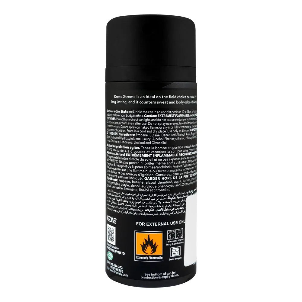 Krone Xtreme Dense Body Spray, For Men - 150ml Krone