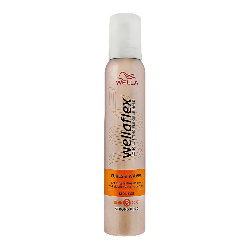 Wella Wellaflex Curls & Waves Strong Hold Volume 3 Hair Mousse 200ml Wellaflex
