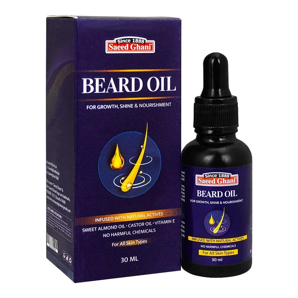 Saeed Ghani Beard Oil, For All Skin Types - 30ml Saeed Ghani