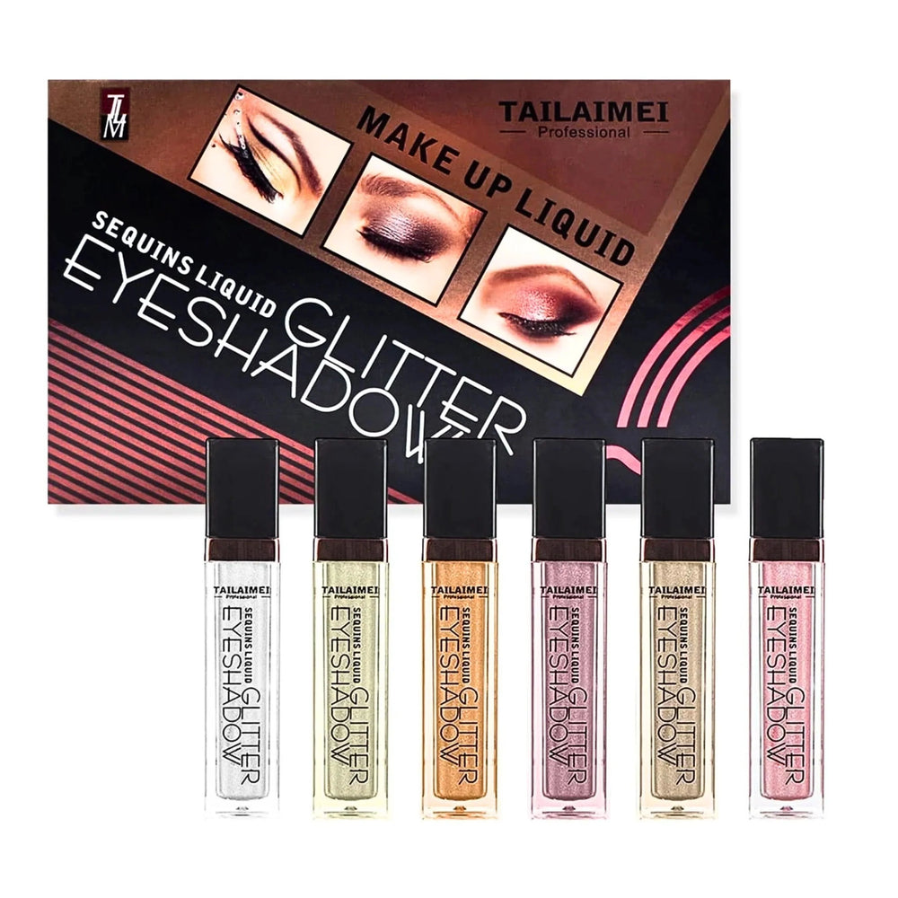6 Pcs Glitter Liquid Eyeshadow Tailaimei