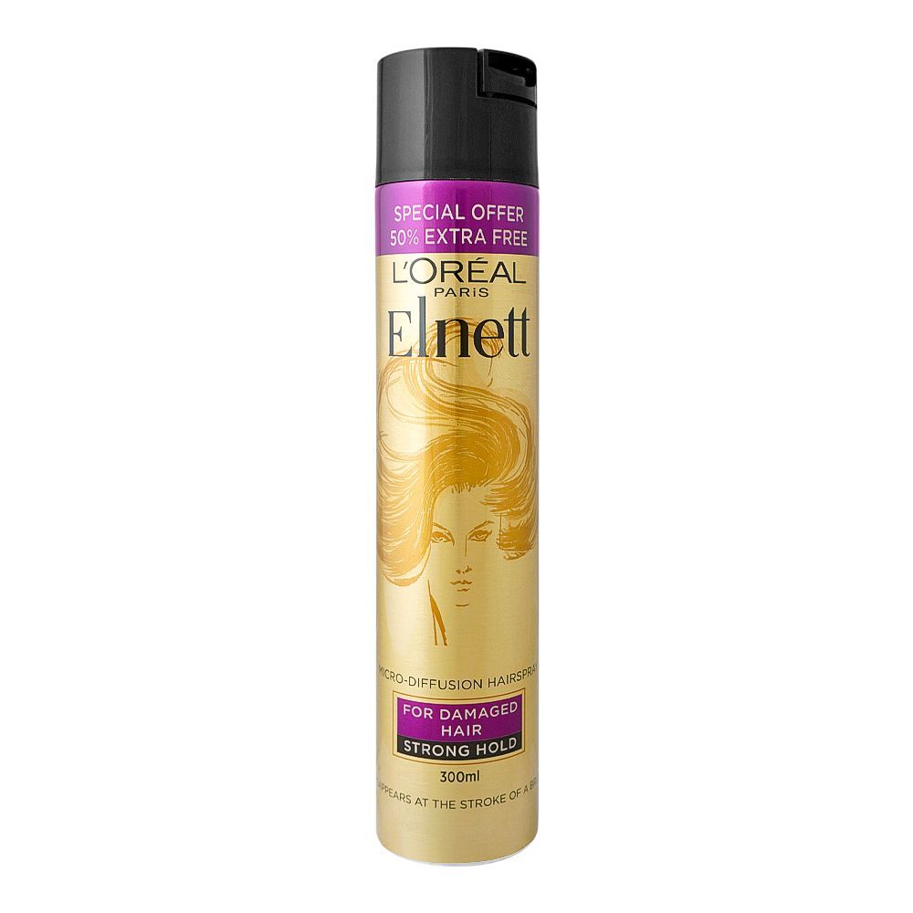 L'Oreal Elnett Hair Spray Strong Hold (For Damaged Hair) 300ml Loreal Paris