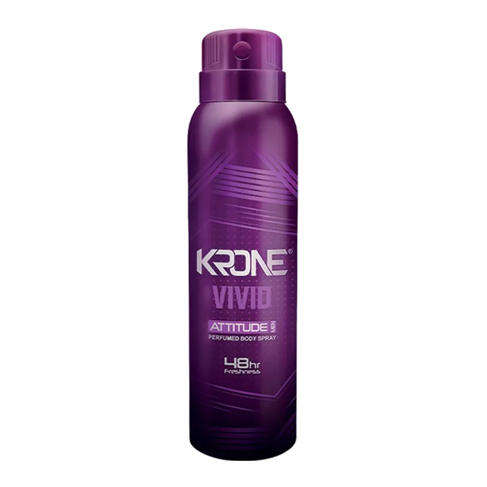 Krone Attitude Vivid Body Spray, For Men - 150ml Krone