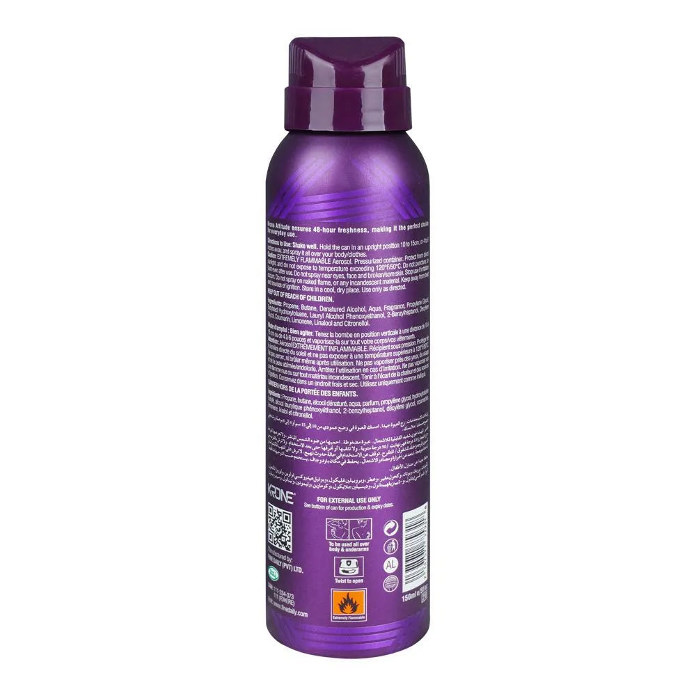 Krone Attitude Vivid Body Spray, For Men - 150ml Krone