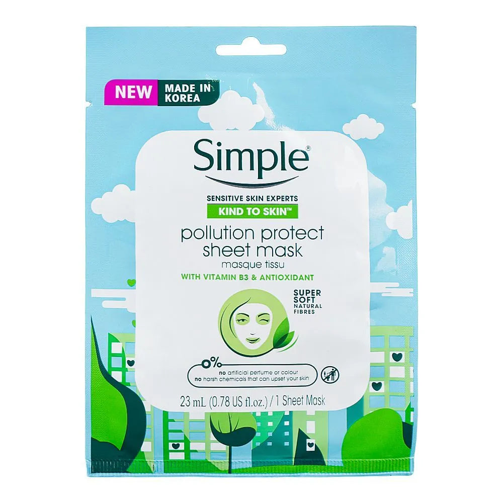 Simple Sensitive Skin Experts Pollution Protect Sheet Mask Simple