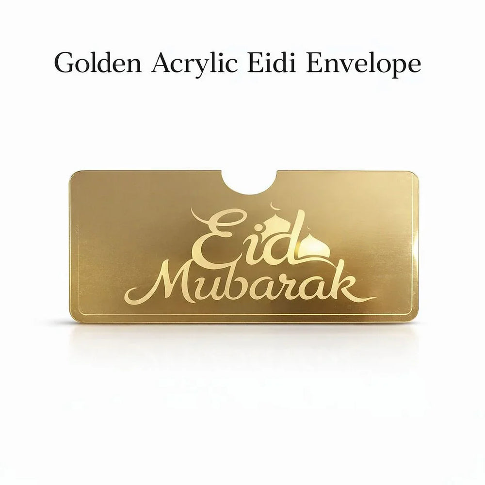 Golden acrylic golden envelope Cosmia.pk