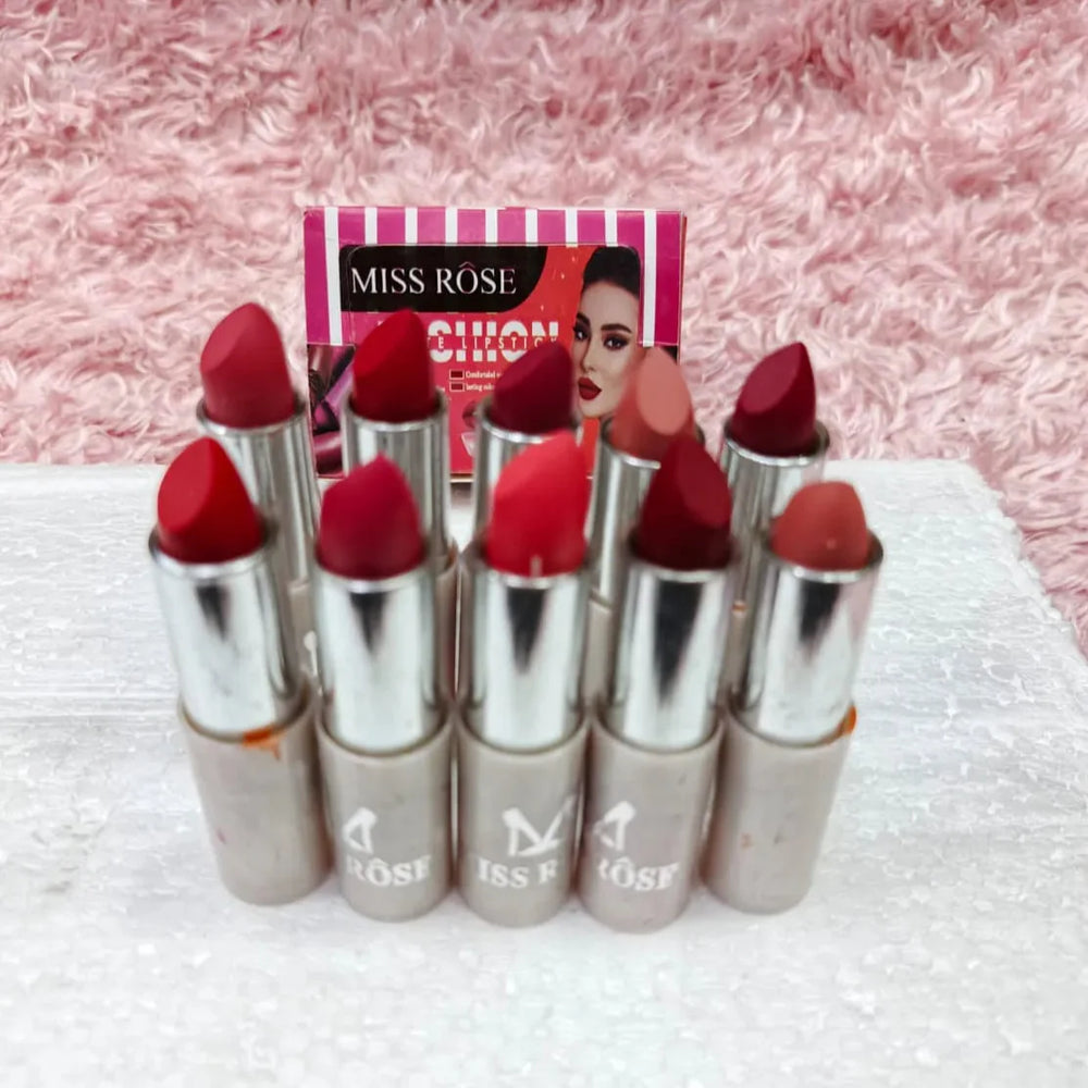 Miss Rose Lipsticks - 10 Pcs Set Miss Rose