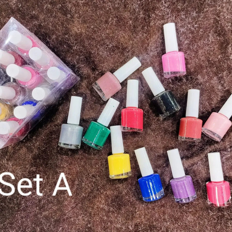 12 Pcs Peel Off Nail Polish Cosmia.pk