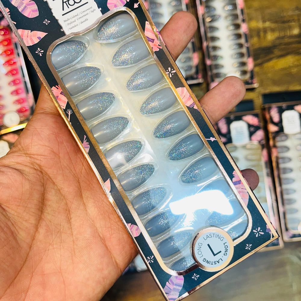 7To5 Talklee Shiny Artifical Nails With Free Stickers Talklee