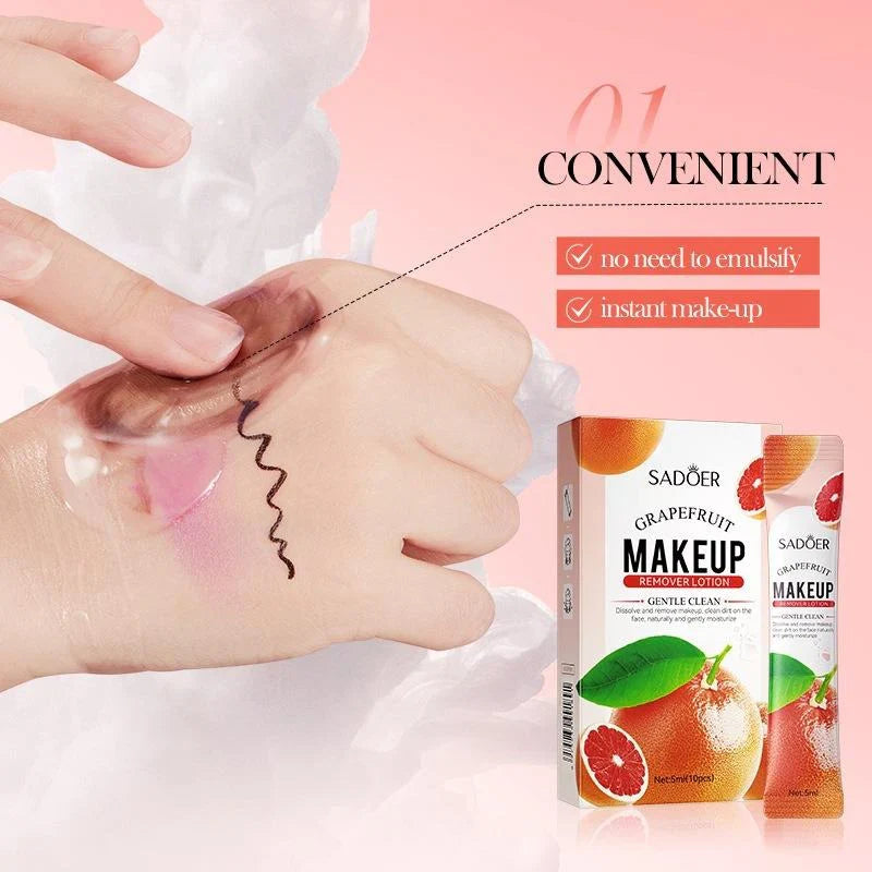 Sadoer Grapefruit Makeup Remover Lotion - 5ml - 10Pcs Sadoer