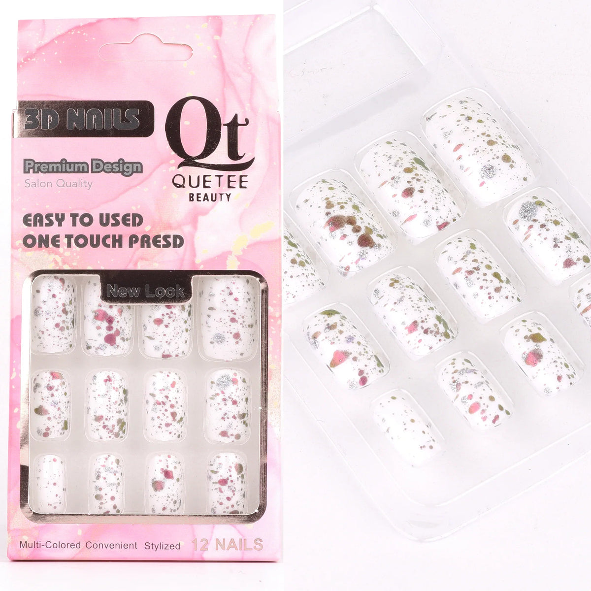 Quetee Beauty 3D Nails Premium Design Twelve Quetee