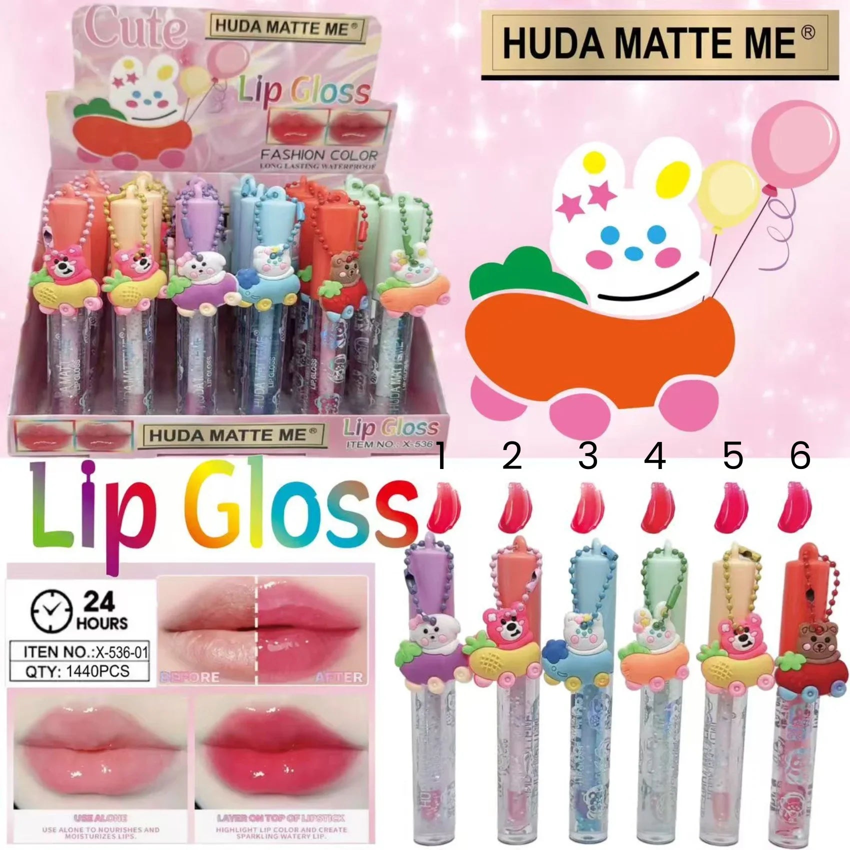 Huda Matte Me Cute Car Shape Lipgloss Huda Matte Me