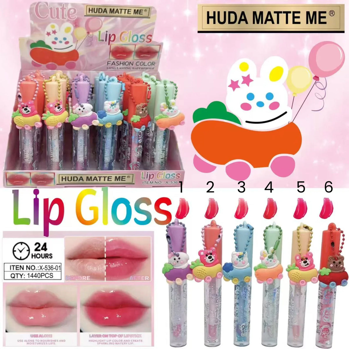 Huda Matte Me Cute Car Shape Lipgloss Huda Matte Me