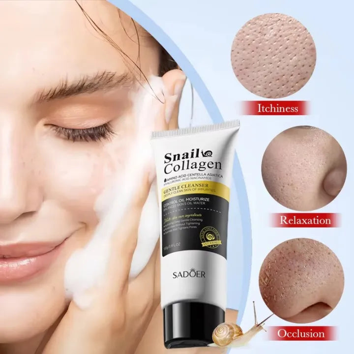 Sadoer Snail Collagen Amino Acid Facial Claenaser 100g Sadoer
