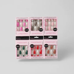 12 pcs Nails Finger Art oval nails Square Shape Artificial Nails Cosmia.pk