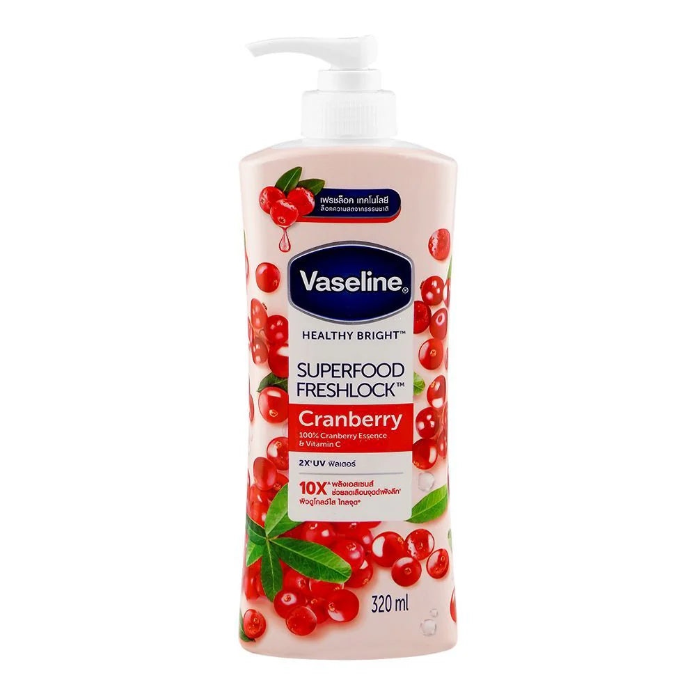 Vaseline - Body Lotion Healthy Bright Super Food Freshlock Cranberry Vaseline