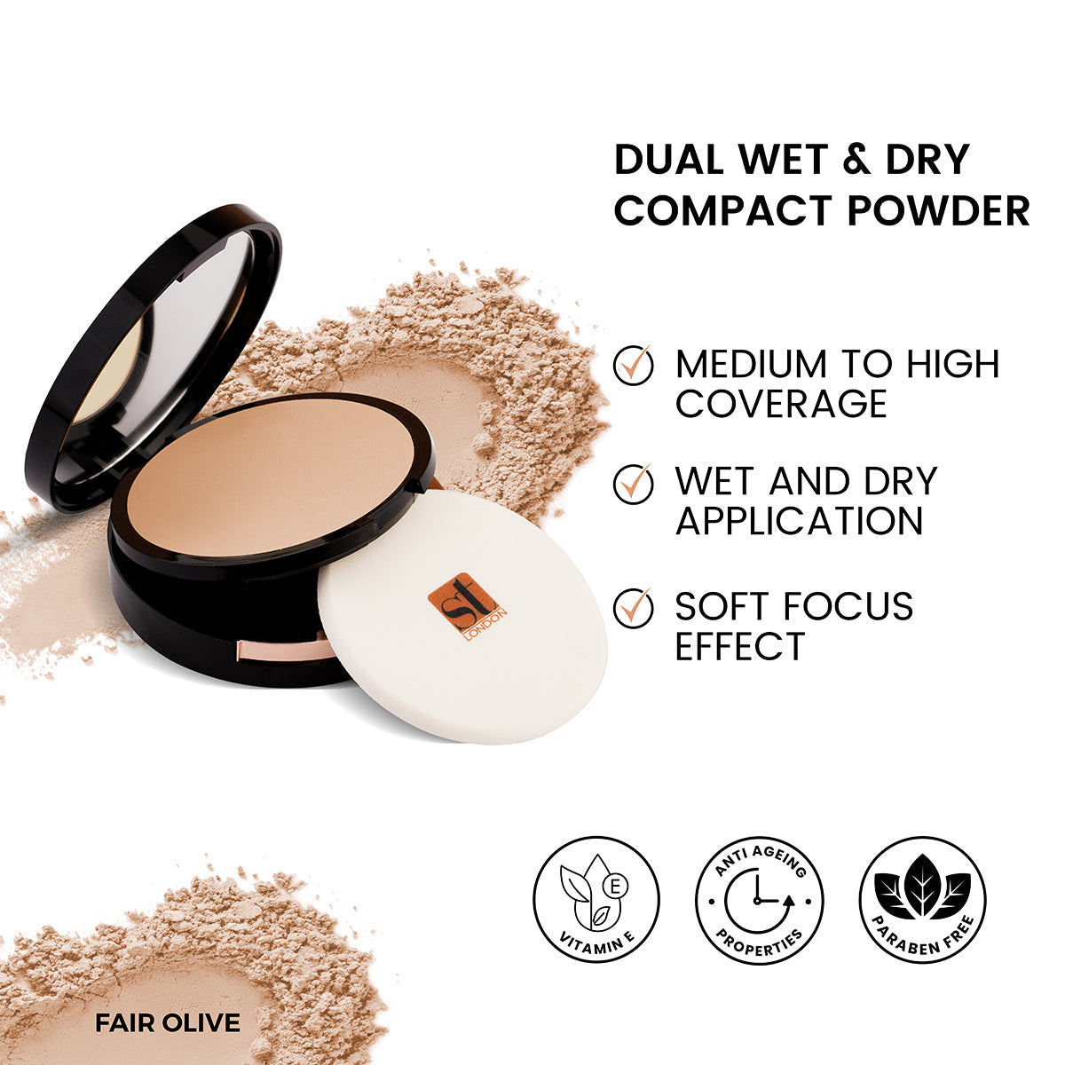ST London - Dual Wet & Dry Compact Powder cosmia.pk