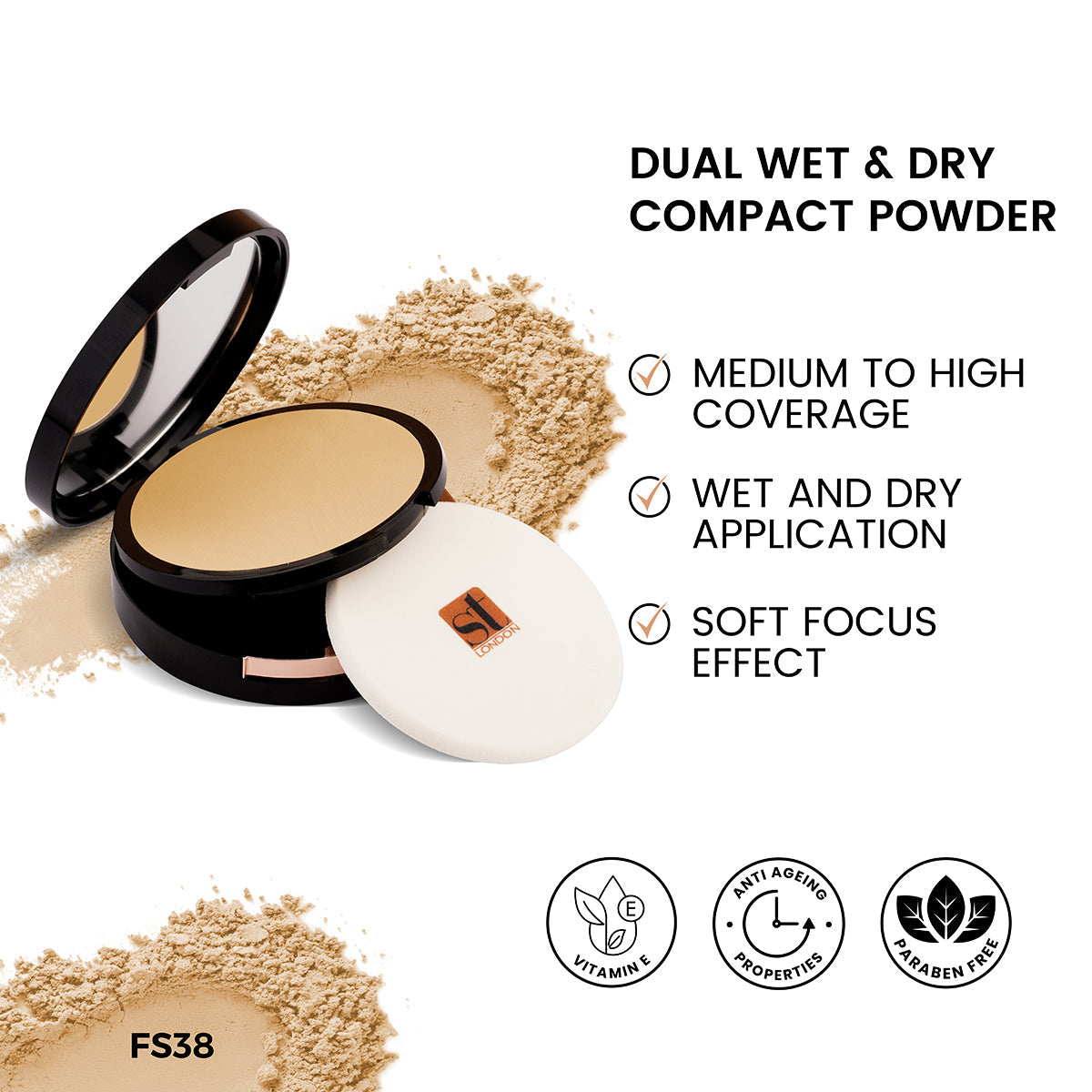 ST London - Dual Wet & Dry Compact Powder cosmia.pk