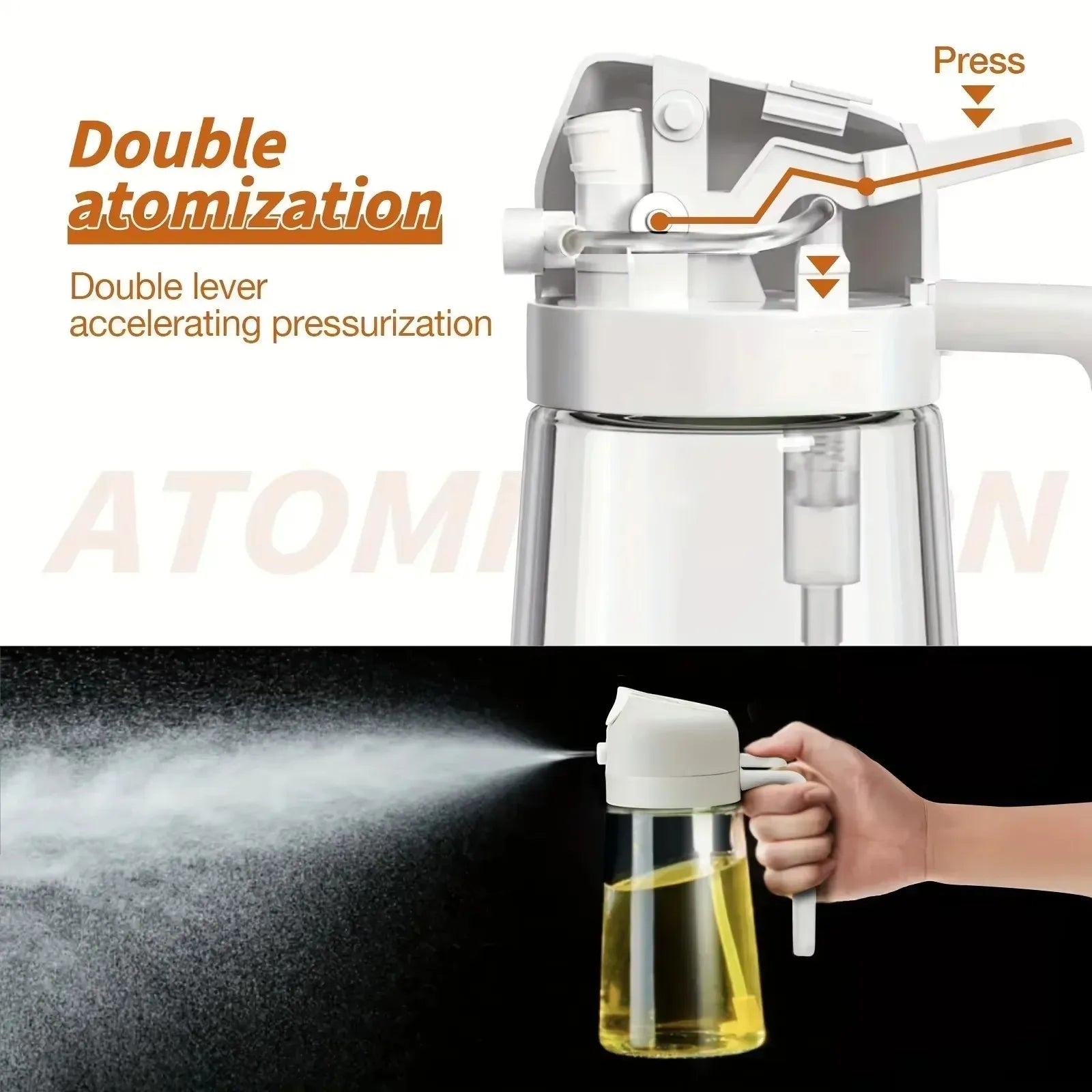 Kitchen Glass Oil Sprayer Bottle - 470ml Cosmia.pk