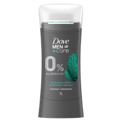 Dove Men+Care Eucalyptus + Birch 0% Aluminum 48h Deodorant Stick - 74g Dove