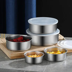 Set of 5 Stainless Steel Food Storage Containers With Lids Cosmia.pk