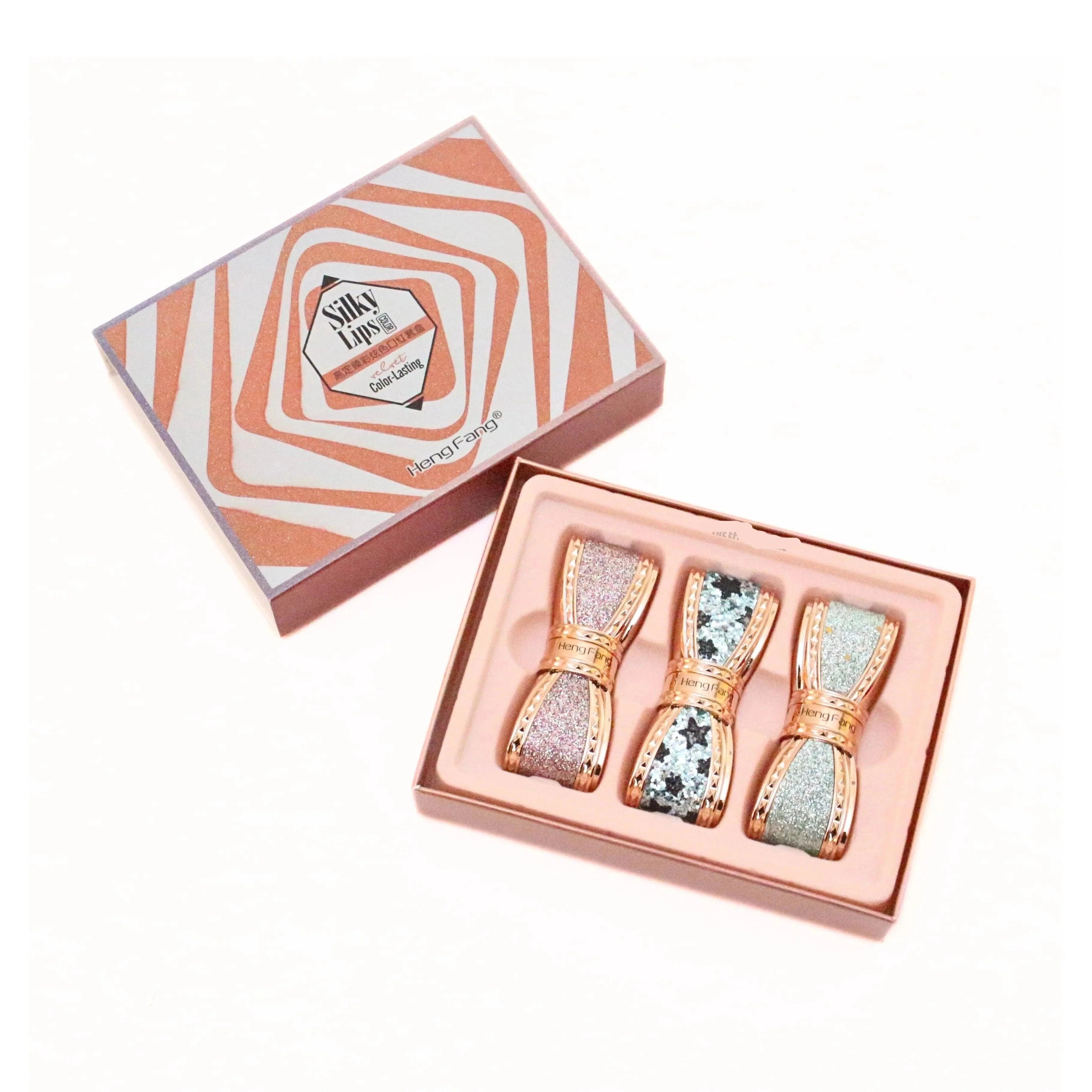 3 Pcs Heng Feng Silky Lips Lipstick - Gift Box Heng Fang