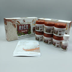 Glamour glow Rice whitening Facial Kit With Sheet Mask Glamour Glow