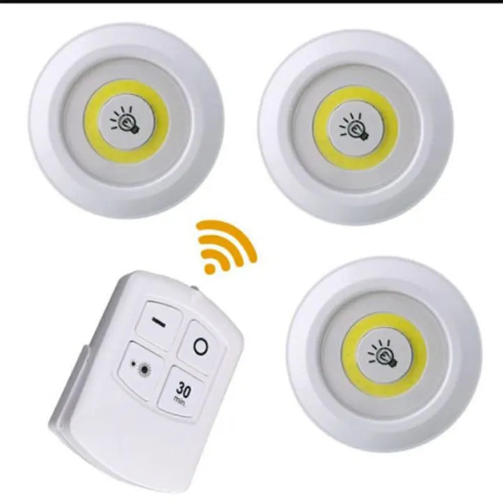 LED under-cabinet lights with a remote control - Pack of 3 Cosmia.pk