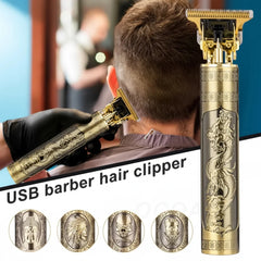 T9 Vintage Dragon Engraved Hair Trimmer - Each Daling