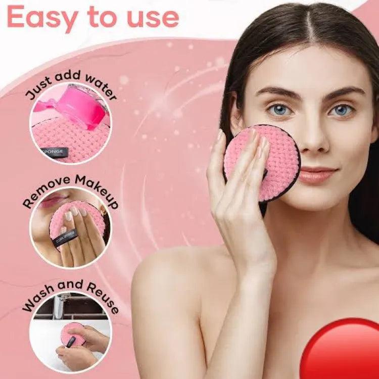 Makeup Remover, Double-Side Sponge puff & Washable Cosmia.pk