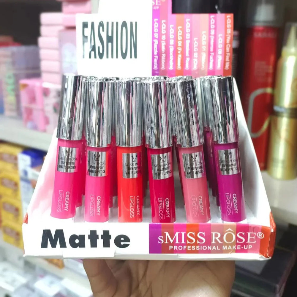 Miss Rose Lip Gloss Crayons - 6 Pcs Set Miss Rose
